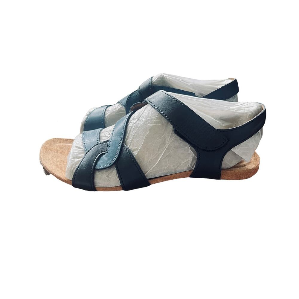 Easy Spirit Minny Round Toe Comfort core Flat Sandals Navy Blue Sz 7.5 - Picture 4 of 9